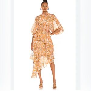 ELLIATT Floral Orange Women's Dress Astrid in Tropical Multicolour